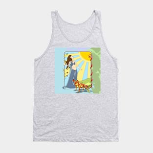 Goddess with two Cirneco Dell'Etna Tank Top